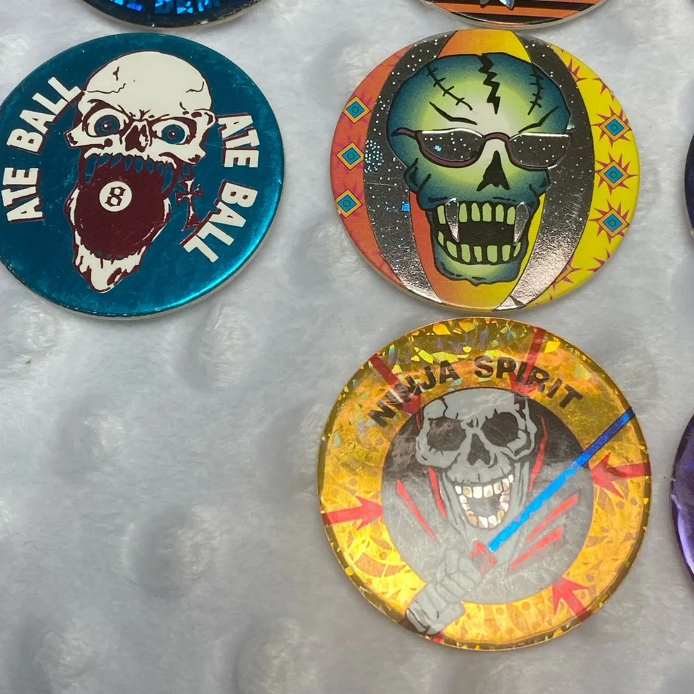 POGs Lot of 42 Skulls with Foil 1990’s - Picture 7 of 14